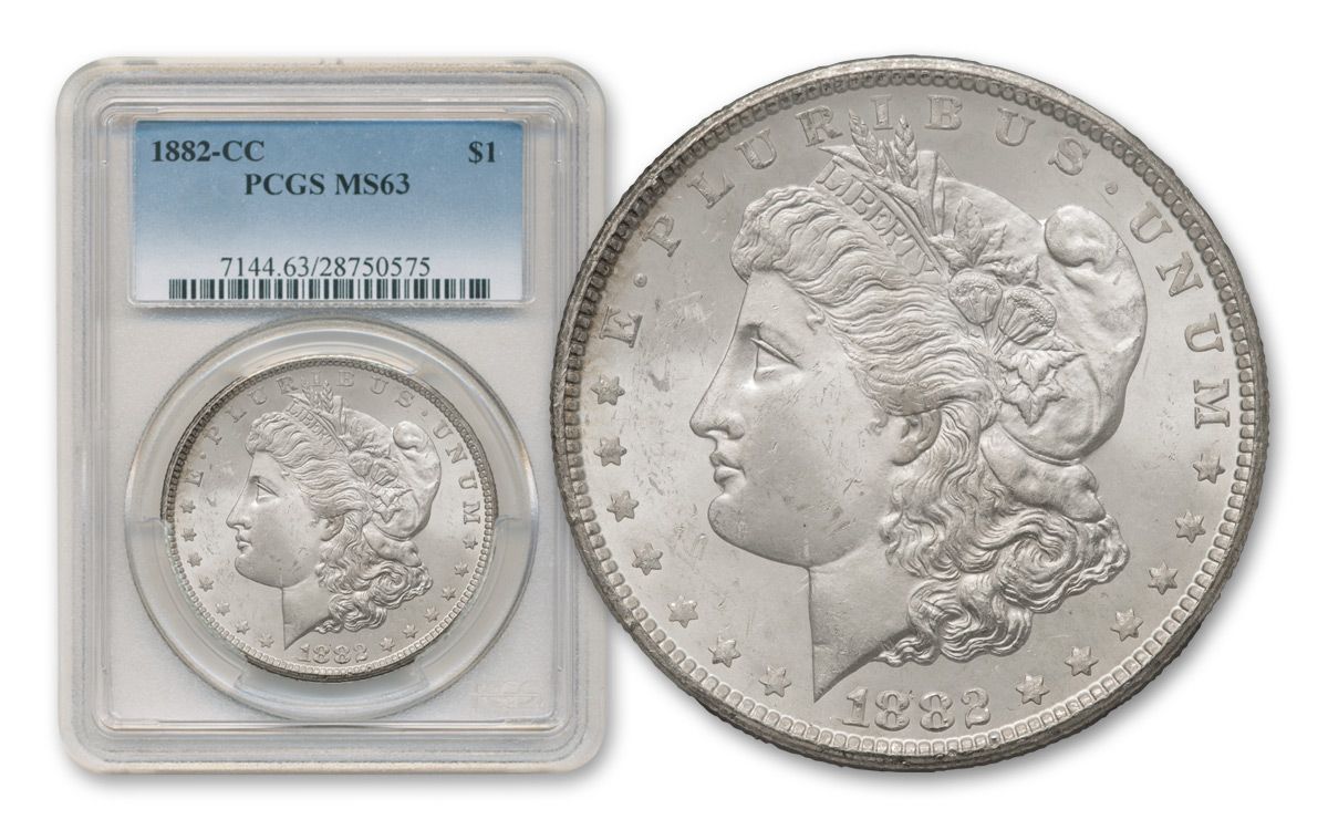 1882-1884 Carson City Morgan 3 Silver Dollar Set PCGS MS63 | GovMint.com