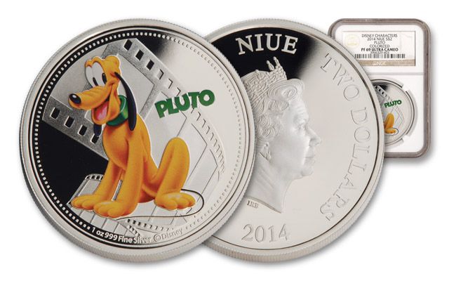 2014 Niue 1-oz Silver Disney Pluto NGC PF69UCAM
