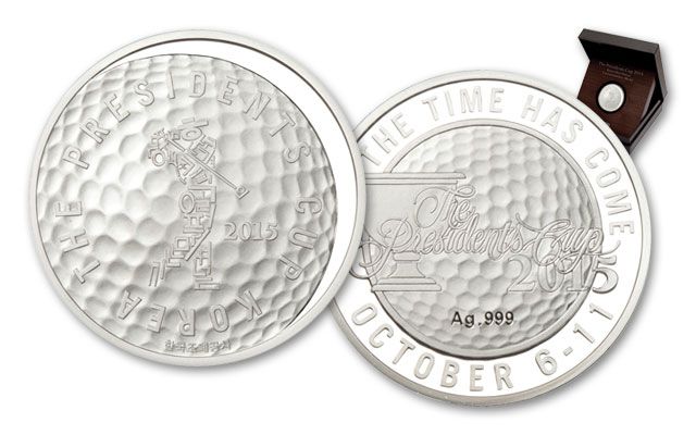 2015 South Korea Silver Medal Presidents Cup Commemorative Proof