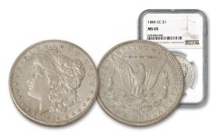 1884-CC $1 MORGAN PCGS-NGC MS65