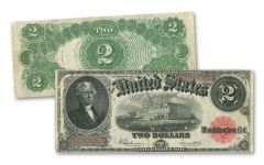 $2 1917 LEGAL TENDER JEFFERSON CURRENCY NOTE VF