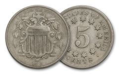 1866-1883 5 Cent Shield VF