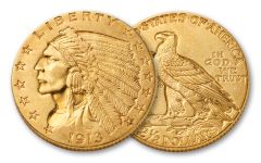 1908-1929 Two and a Half Dollar Indian XF
