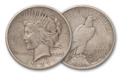 1921-P Peace Dollar High Relief VF