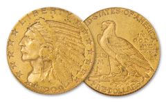 1908-1929 5 Dollar Gold Indian XF