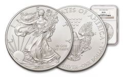 2011 1 Dollar 1-oz Silver Eagle NGC MS70