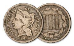 1865 Three-Cent Nickel Fine