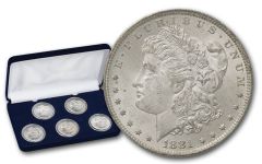 1881-1885-O Morgan Silver Dollar BU 5pc Set