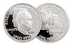 1990-P Eisenhower Commemorative Silver Dollar Proof