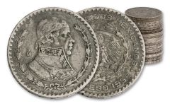 1957–1967 Mexico Silver Pesos 20-Coin Roll Circulated
