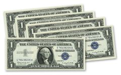 1957-B 1 Dollar Silver Certificate Sequential Set