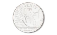 1994-W Vietnam Veterans Memorial Silver Dollar BU