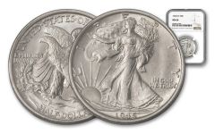 1946-D Silver Walking Liberty Half Dollar NGC MS66
