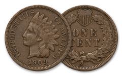 1909 1 CENT INDIAN HEAD XF