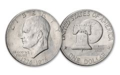 1776-1976-S $1 EISENHOWER BICENTENIAL SLVR CLAD BU