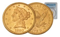 1866-1908 5 Dollar Gold Liberty PCGS MS62