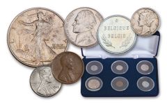 1943–1944 75th Anniversary Steel Cent WWII 6-Piece Collection Circulated