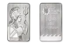 2018 Great Britain 10-oz Silver Britannia Bar