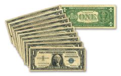 1957 Silver Dollar Certificate Paper Currency 10-Pack Set VF