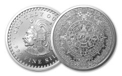 2018 Golden State Mint 1-oz Silver Aztec Calendar Round BU