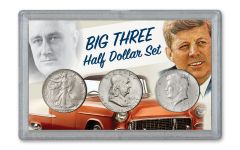 Big Three Silver Half Dollar 3-Piece BU Set