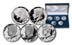 5PC 1968-2009 50 CENT KENNEDY PROOF COLLECTION