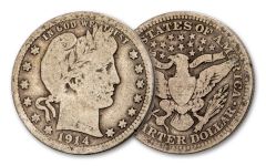 1892–1916-S Silver Barber Quarter Good