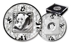 2021 Solomon Islands $5 2-oz Silver Filigree Panda Proof-Like