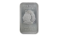 Golden State Mint 5-oz Silver Aztec Calendar Bar BU