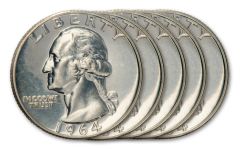1964-P Washington Silver Quarter Proof 5-pc Set