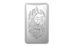 2021 Australia $1 1/2-oz Silver Year of the Ox Frosted Ingot