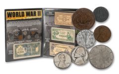 World War II 23-pc Historic Coin, Note & Stamp Collection