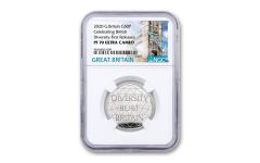 2020 Great Britain 50 Pence 8-gm Silver British Diversity Proof NGC PF70UC First Releases