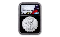 2020(P) $1 1-oz Silver Eagle Struck At Philadelphia Emergency Production NGC MS69 w/Black Core & Liberty Flag Label