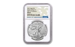 2021 $1 1-oz Silver Eagle Type 2 "First T2 Production" NGC MS69 35th Anniversary Label