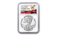 2022-W $1 1-oz Silver Eagle Proof NGC PF70UC First Day of Issue w/Eagle Label