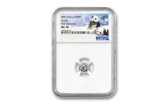 2022 China 1-gm Platinum Panda NGC MS70 First Releases w/Panda Label