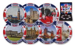 7PC CITY OF LONDON COLD ENAMEL COLLECTION