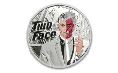 2022 Samoa $5 1-oz Silver DC Comics Two-Face Antiqued Proof-Like Coin