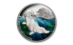 2022 Niue $1 1-oz Silver Australian Platypus Colorized Proof