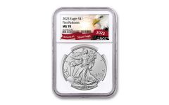 2023 $1 1oz Silver Eagle NGC MS70 First Releases Exclusive Eagle Label