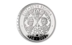 Great Britain 2022 £5 56.56g Silver Piedfort Queen’s Memorial Proof w/ OGP
