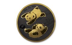 2022 China 30gm Silver Panda Golden Night Ennobled BU w/OGP 
