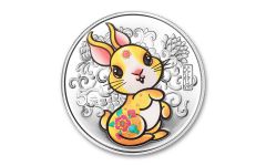 2023 China 15-gm Silver Year of the Rabbit Colorized Proof 