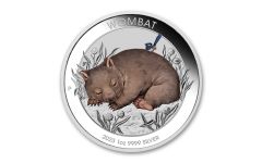 Australia 2023-P 1oz Silver Wombat Colorized BU