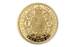 2023 Great Britain £25 1/4-oz Gold King Charles III Coronation Proof