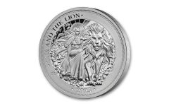 2023 St Helena £2 2-oz Silver Una & Lion Proof