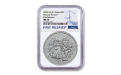 St Helena 2023 £2 2oz Silver Una and Lion NGC MS70 First Releases