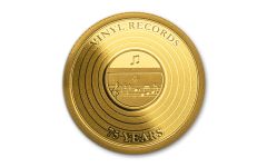 Barbados 2023 1/2g Gold Vinyl Records Proof