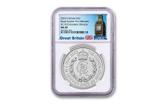 2023 Great Britain £2 1-oz Silver King Charles III Coronation Royal Cypher NGC MS69 First Releases w/Big Ben Label